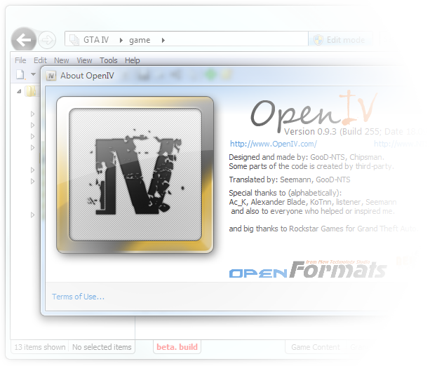 OpenIV – The ultimate modding tool for GTA V, GTA IV and Max Payne